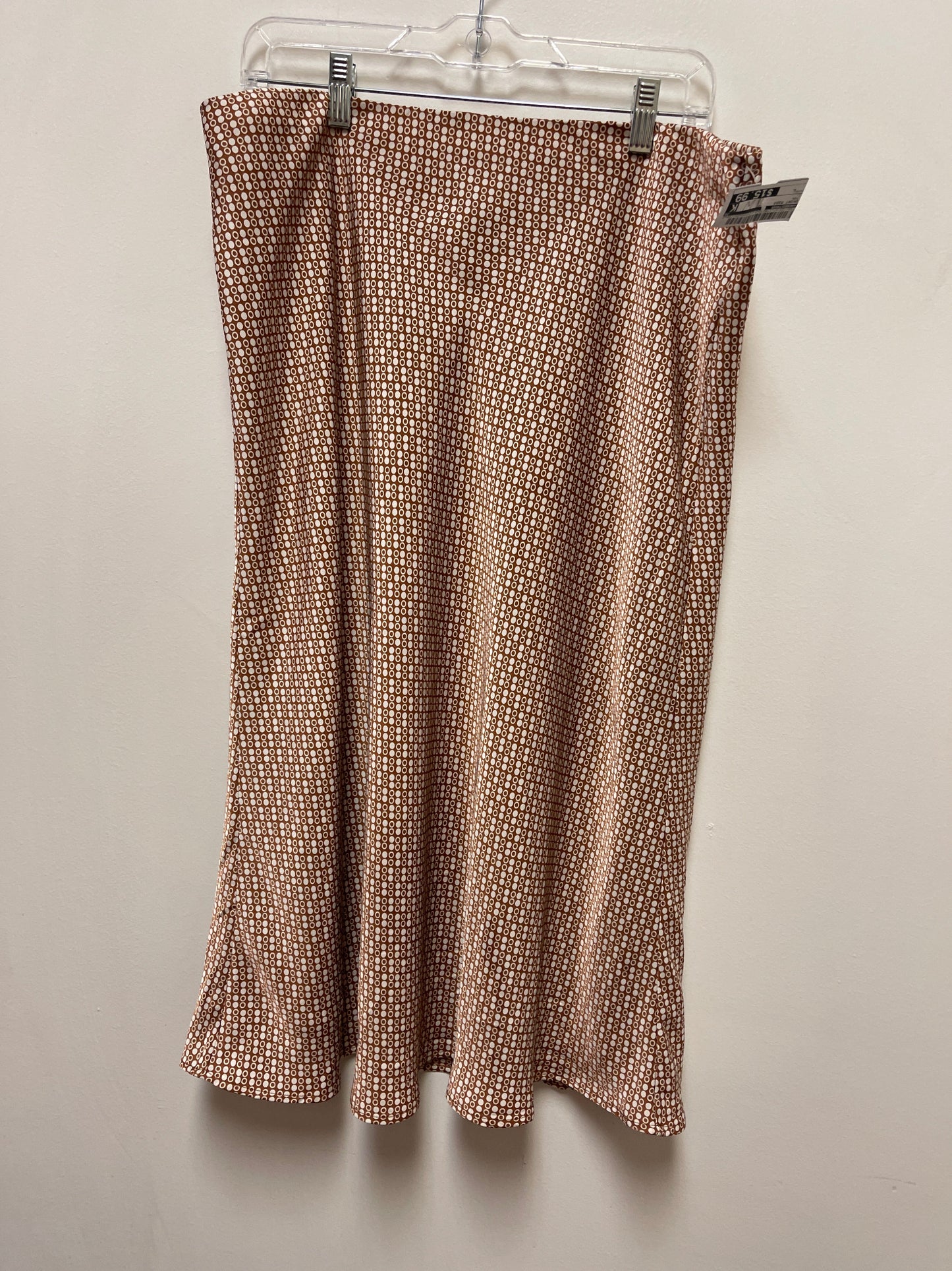 Skirt Midi By Nordstrom In Tan, Size: L