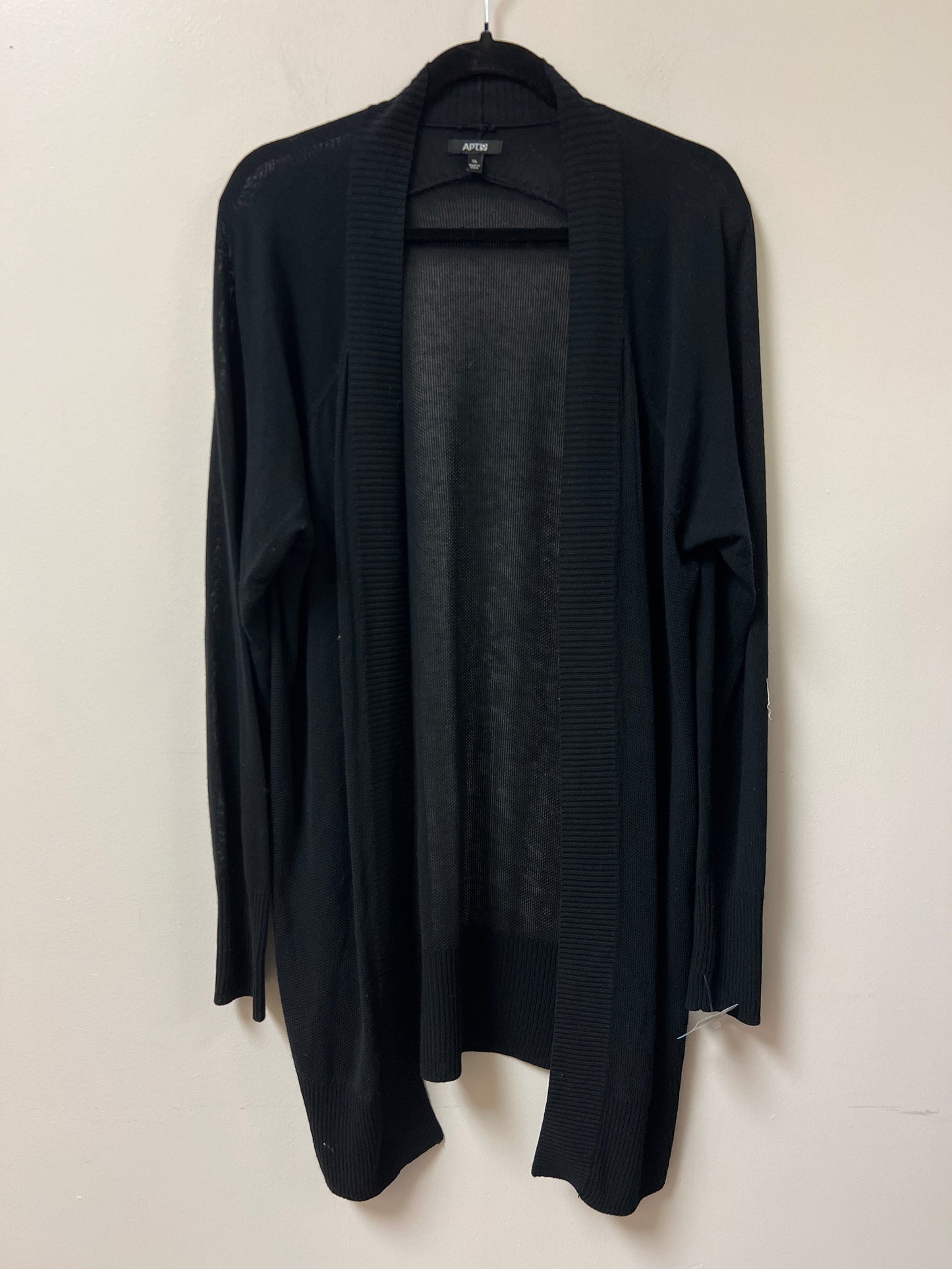 Sweater Cardigan By Apt 9 In Black, Size: Xl