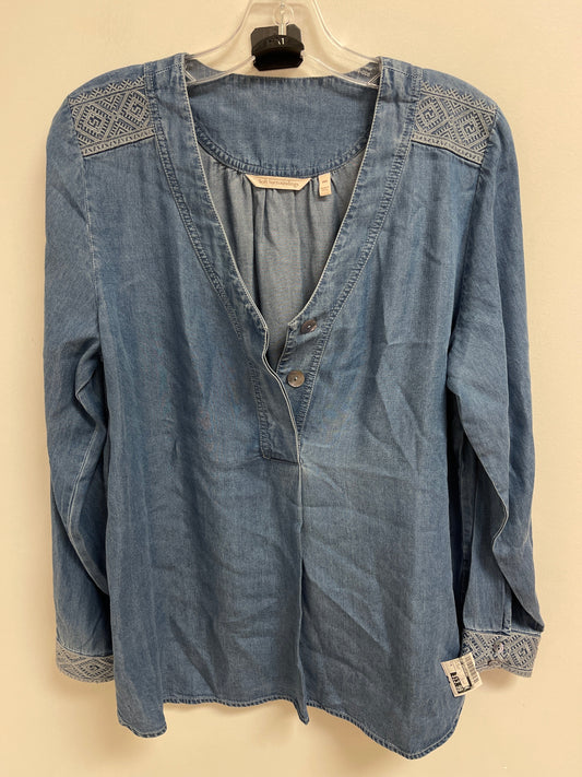 Top Long Sleeve By Soft Surroundings In Blue Denim, Size: M