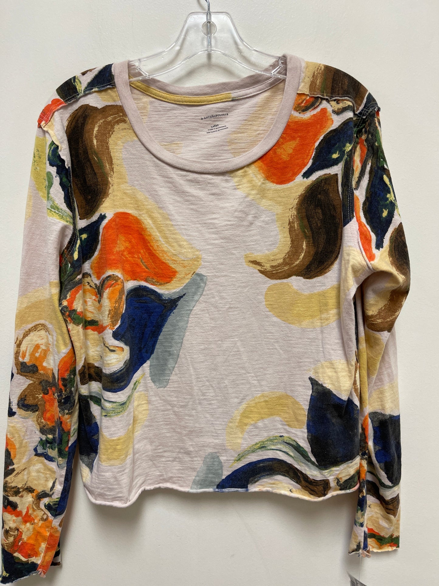 Top Long Sleeve By Anthropologie In Multi-colored, Size: L