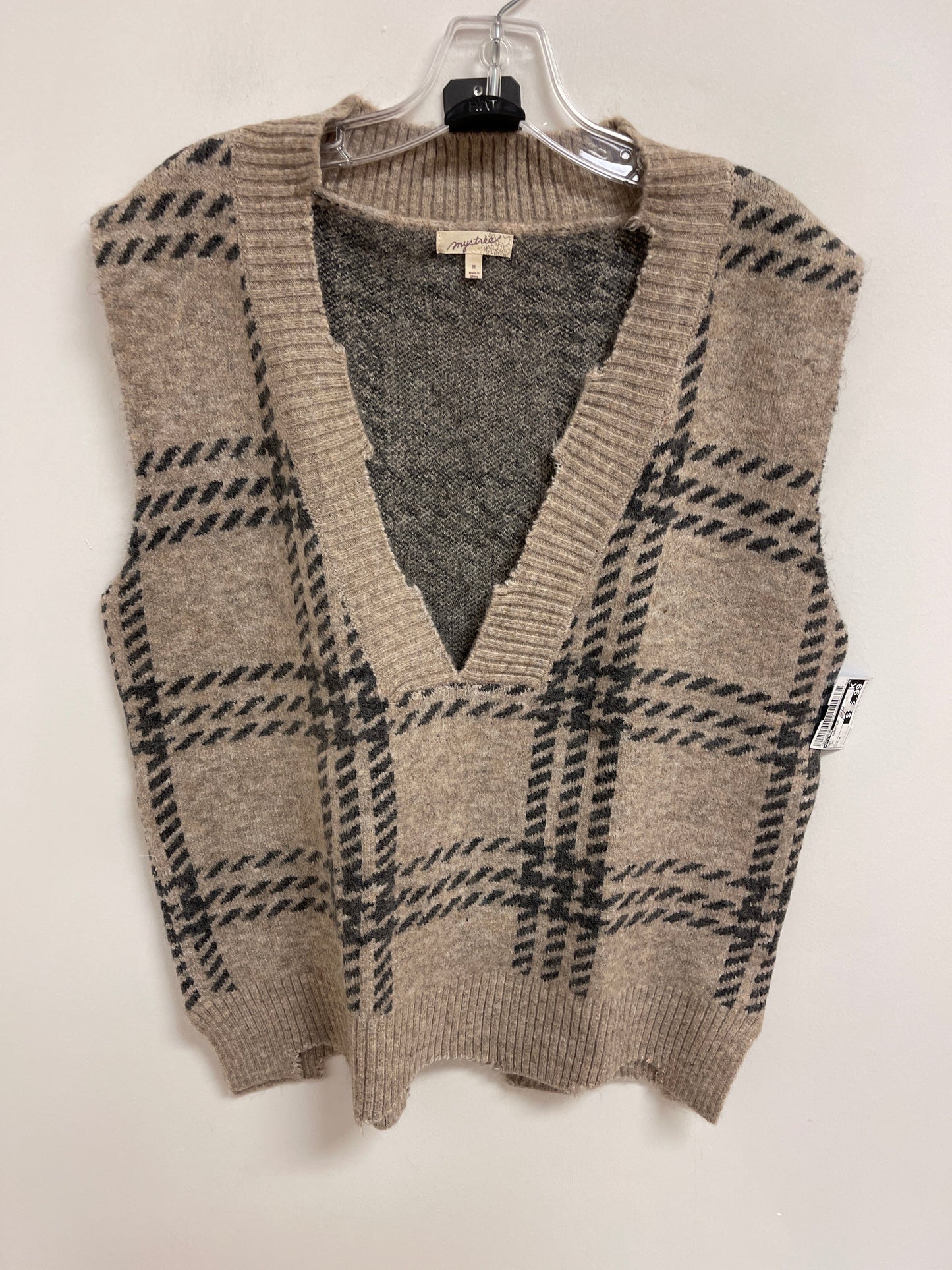 Vest Sweater By Mystree In Tan, Size: M