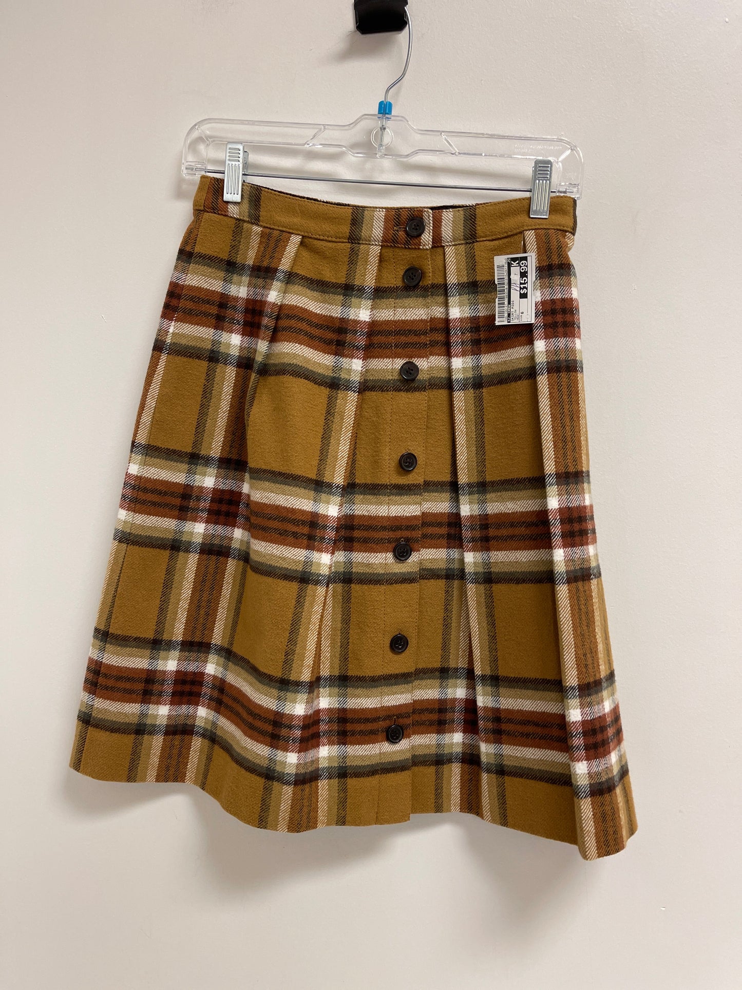 Skirt Midi By J. Crew In Yellow, Size: 6