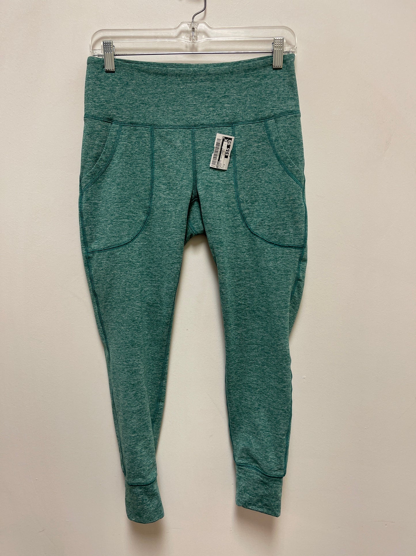 Athletic Leggings By Zella In Green, Size: M