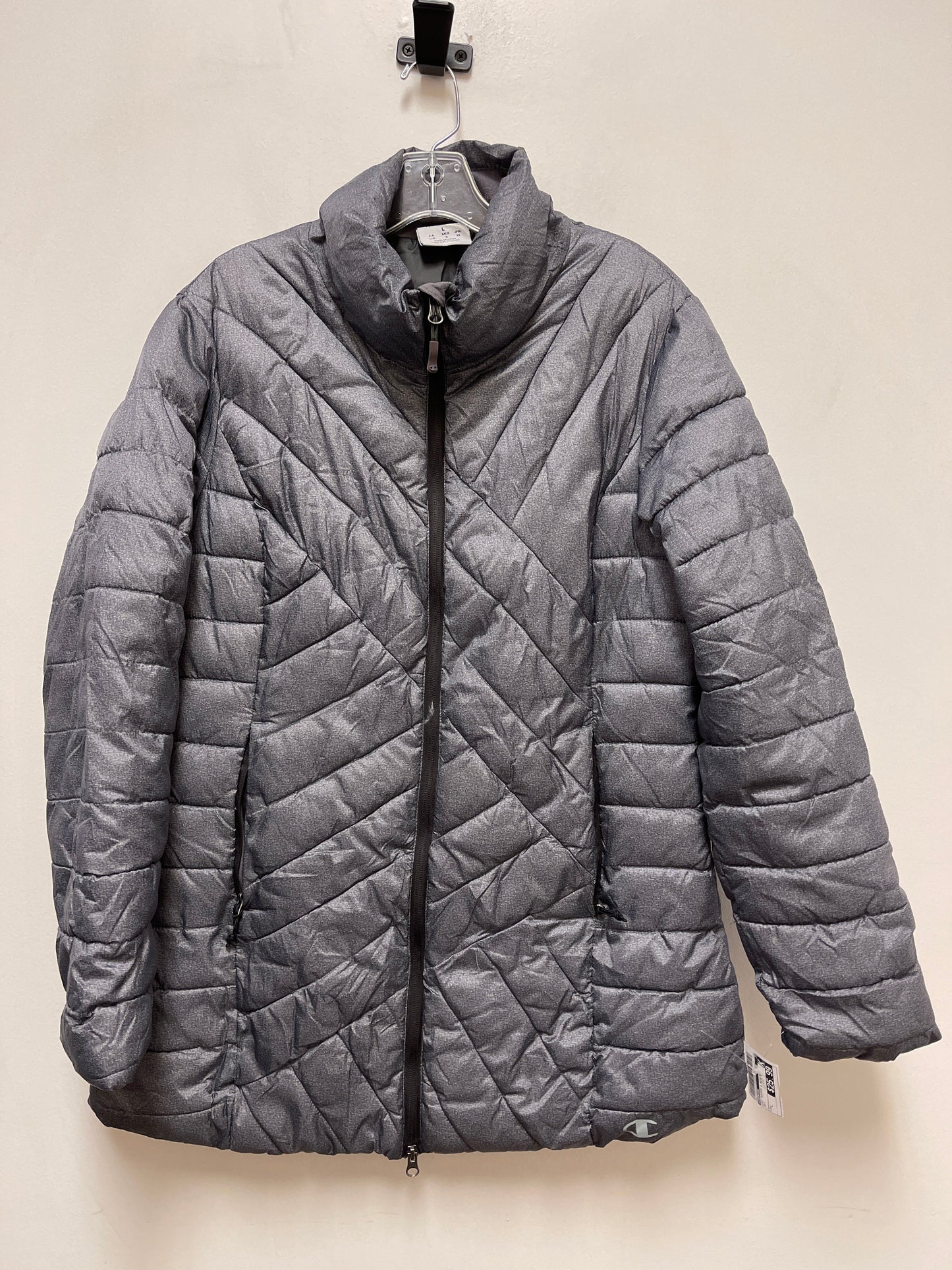 Coat Puffer & Quilted By Champion In Grey, Size: L