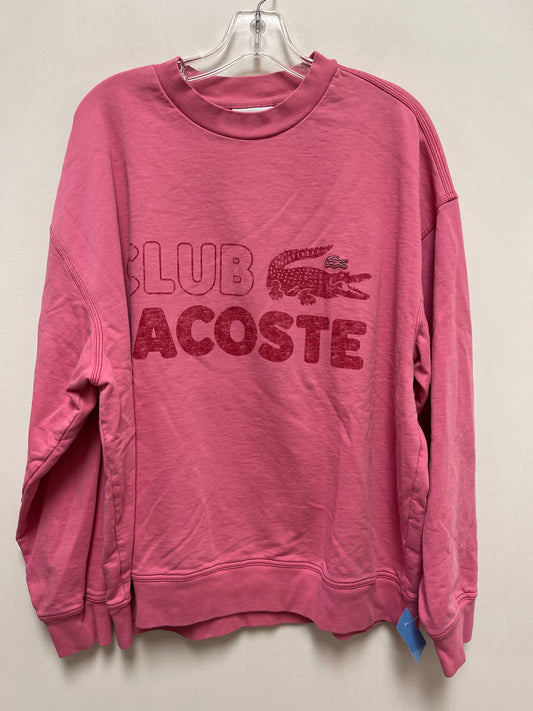 Sweater By Lacoste In Pink, Size: 2x