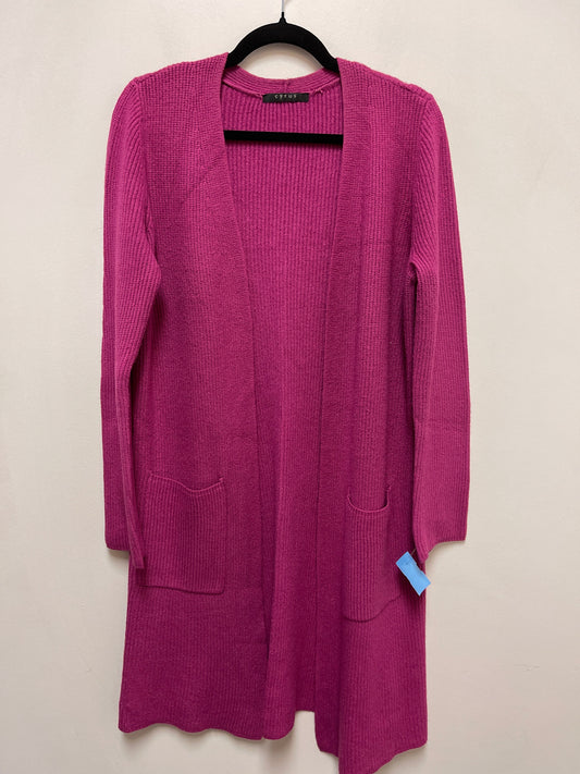 Sweater Cardigan By Cyrus Knits In Purple, Size: S