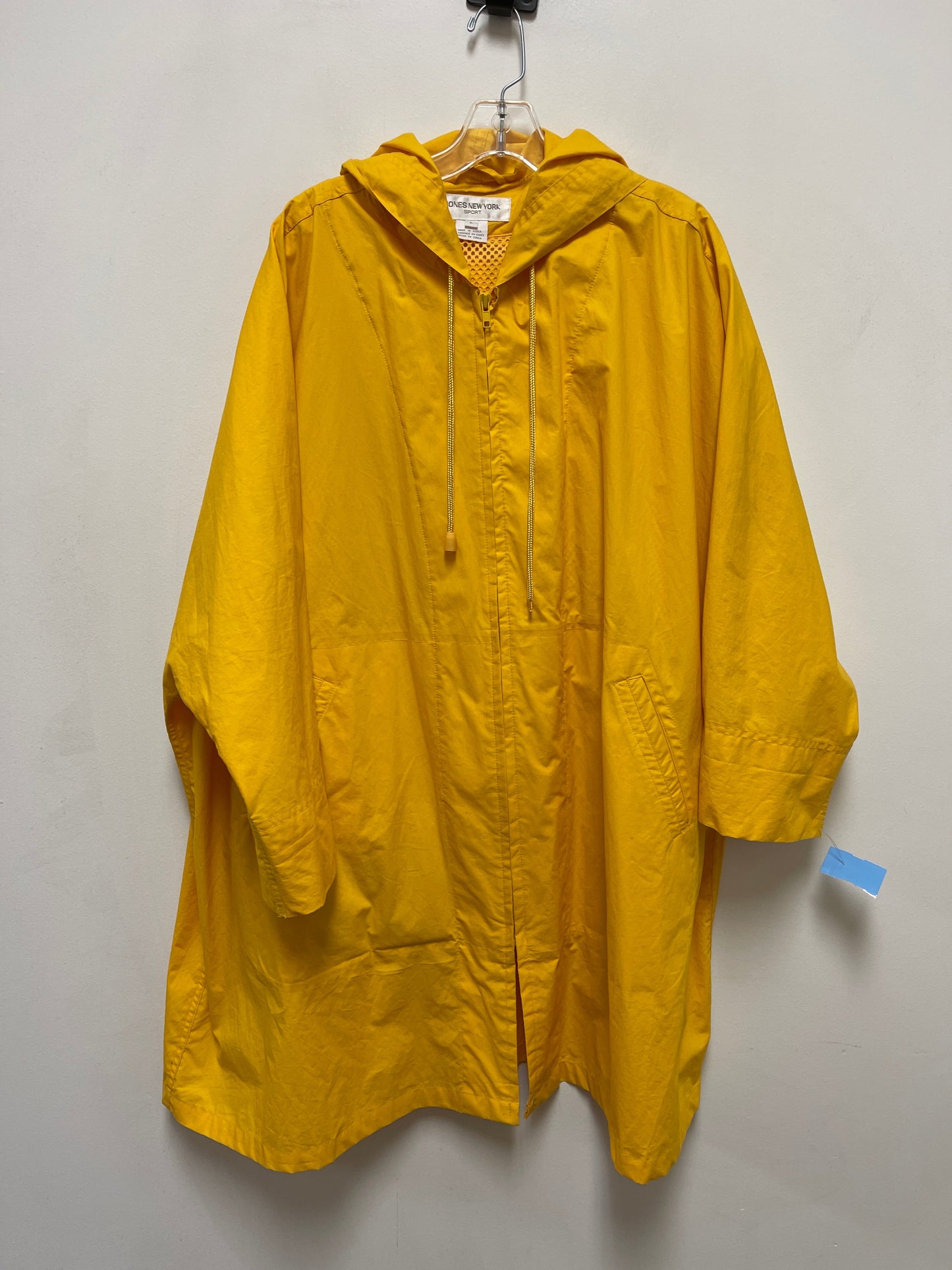 Coat Raincoat By Jones New York In Yellow, Size: L