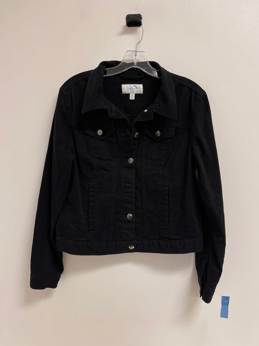 Jacket Denim By Time And Tru In Black, Size: M