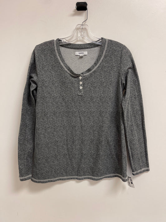 Top Long Sleeve By Sonoma In Grey, Size: M