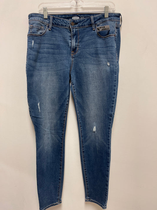 Jeans Skinny By Old Navy In Blue Denim, Size: 14