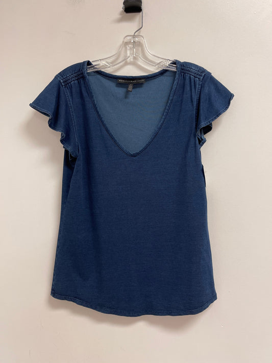 Top Short Sleeve By White House Black Market In Blue, Size: S