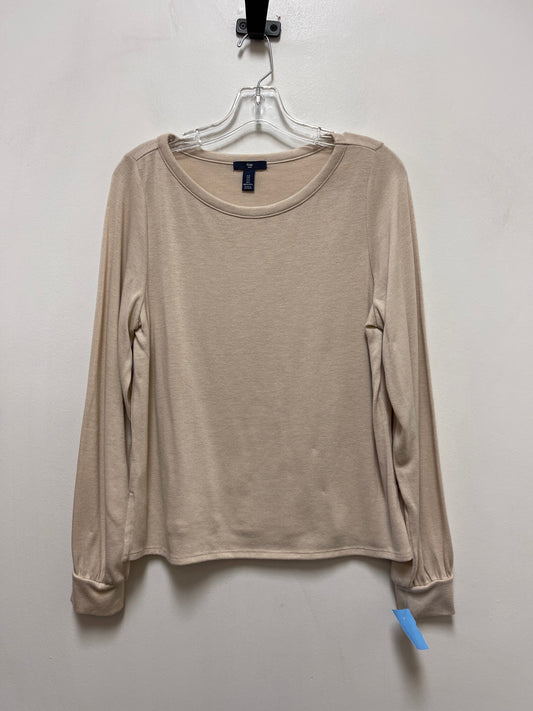 Top Long Sleeve By Gap In Cream, Size: S