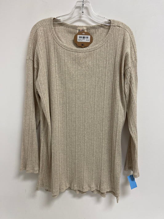 Tunic Long Sleeve By Bibi In Cream, Size: Xl