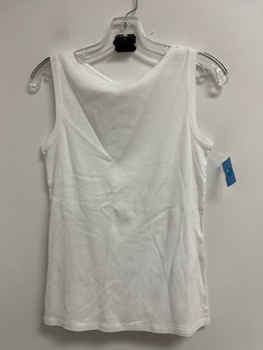 Top Sleeveless By Chicos In White, Size: S