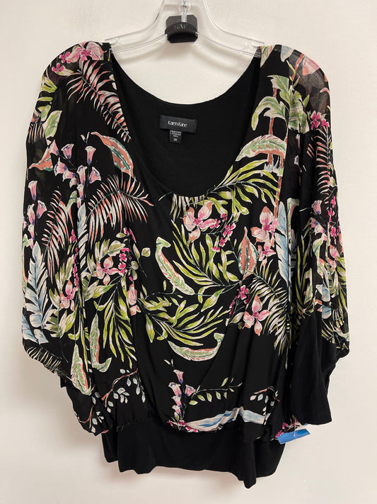 Top Long Sleeve By John Mark In Black, Size: 3x