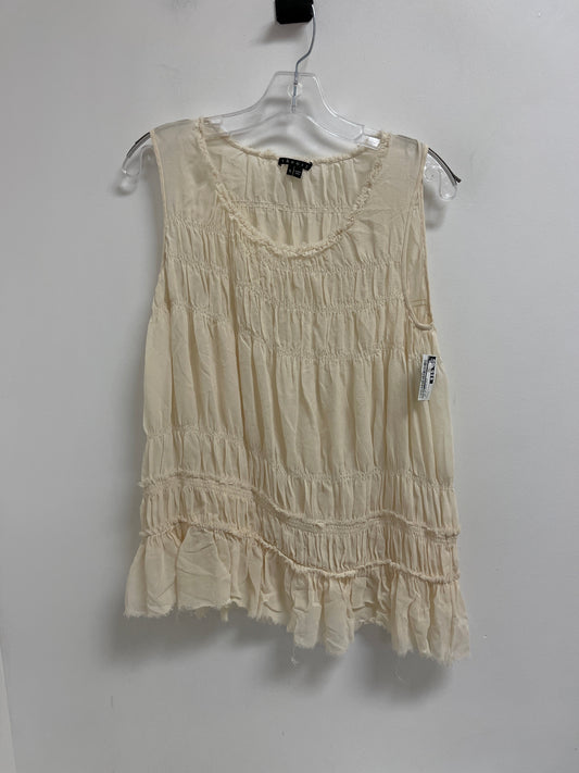 Top Sleeveless By Theory In Cream, Size: S