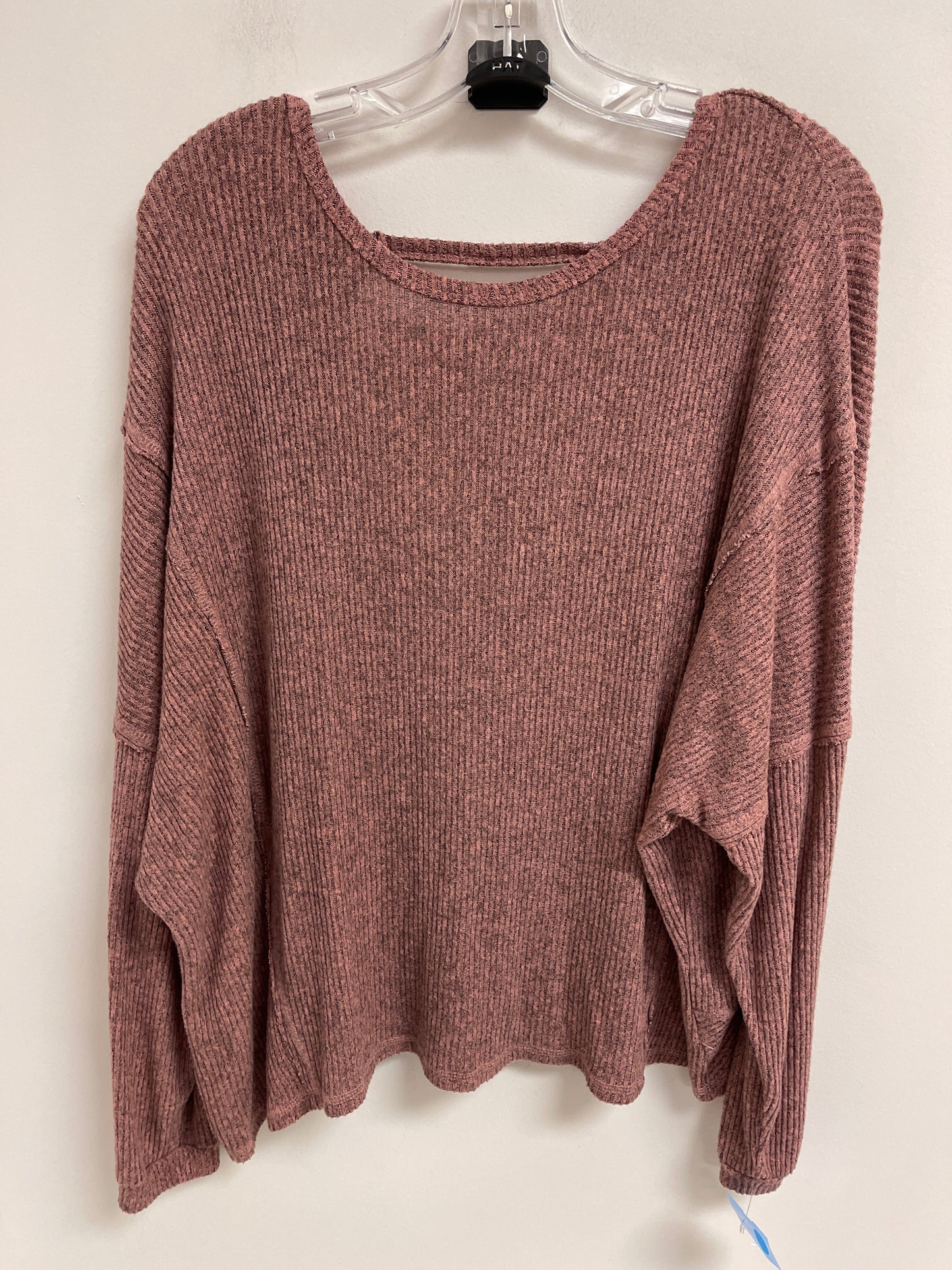 Top Long Sleeve By Bke In Pink, Size: L