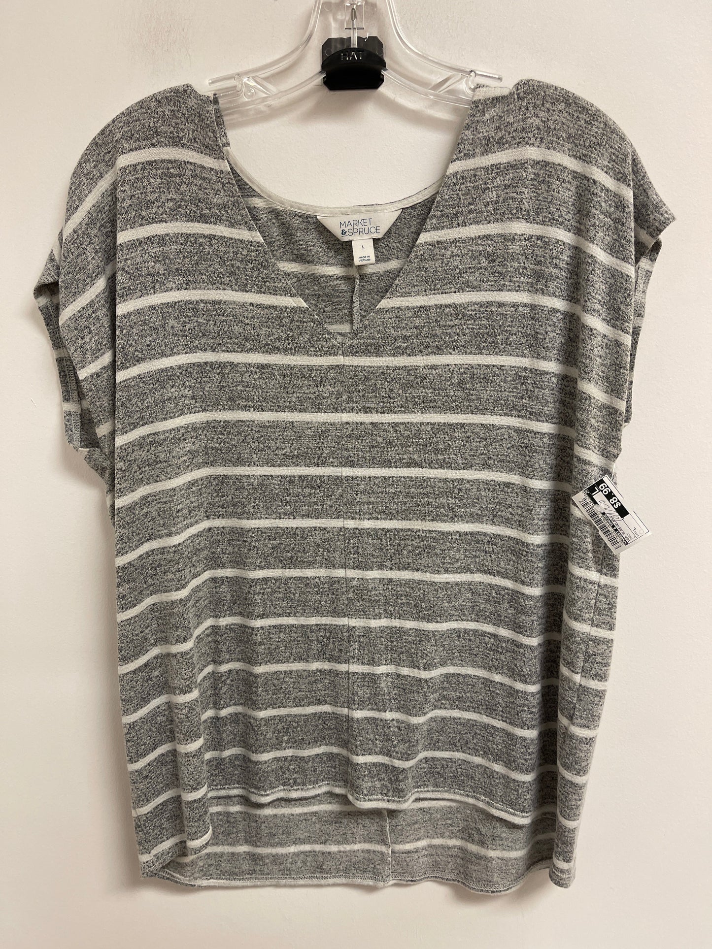 Top Sleeveless By Market & Spruce In Grey, Size: L