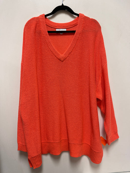 Sweater By Clothes Mentor In Orange, Size: 3x