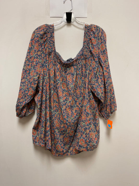 Top Sleeveless By Chaps In Floral Print, Size: 3x