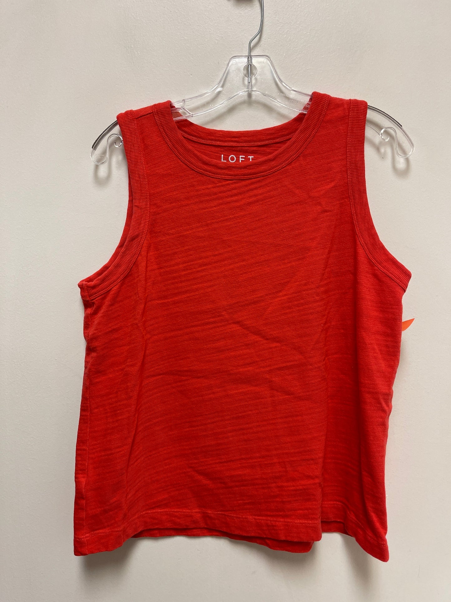 Top Sleeveless By Loft In Orange, Size: L