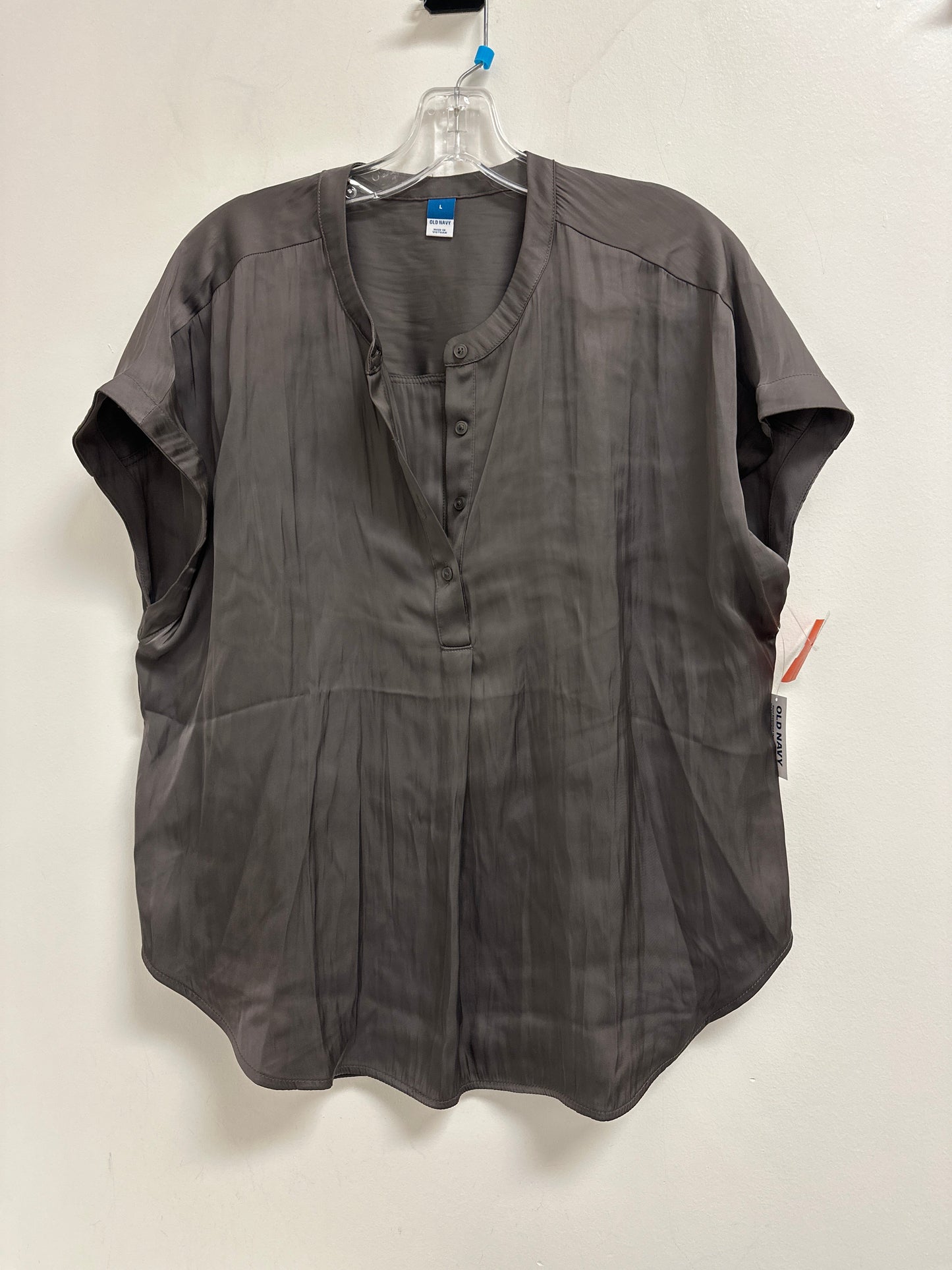 Top Short Sleeve By Old Navy In Grey, Size: L