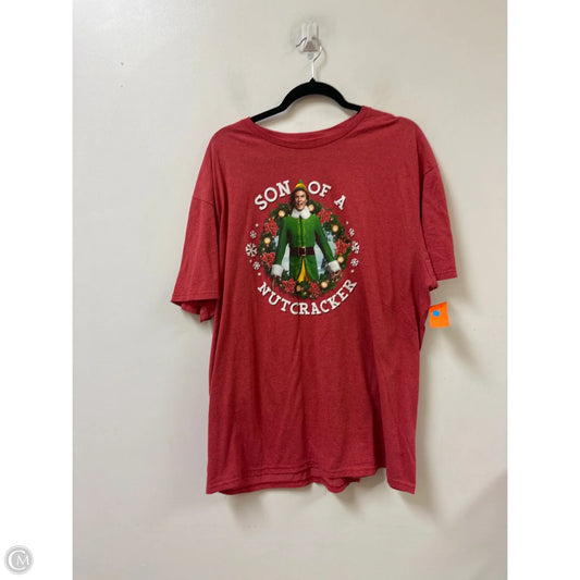Top Short Sleeve By Clothes Mentor In Red, Size: 2x