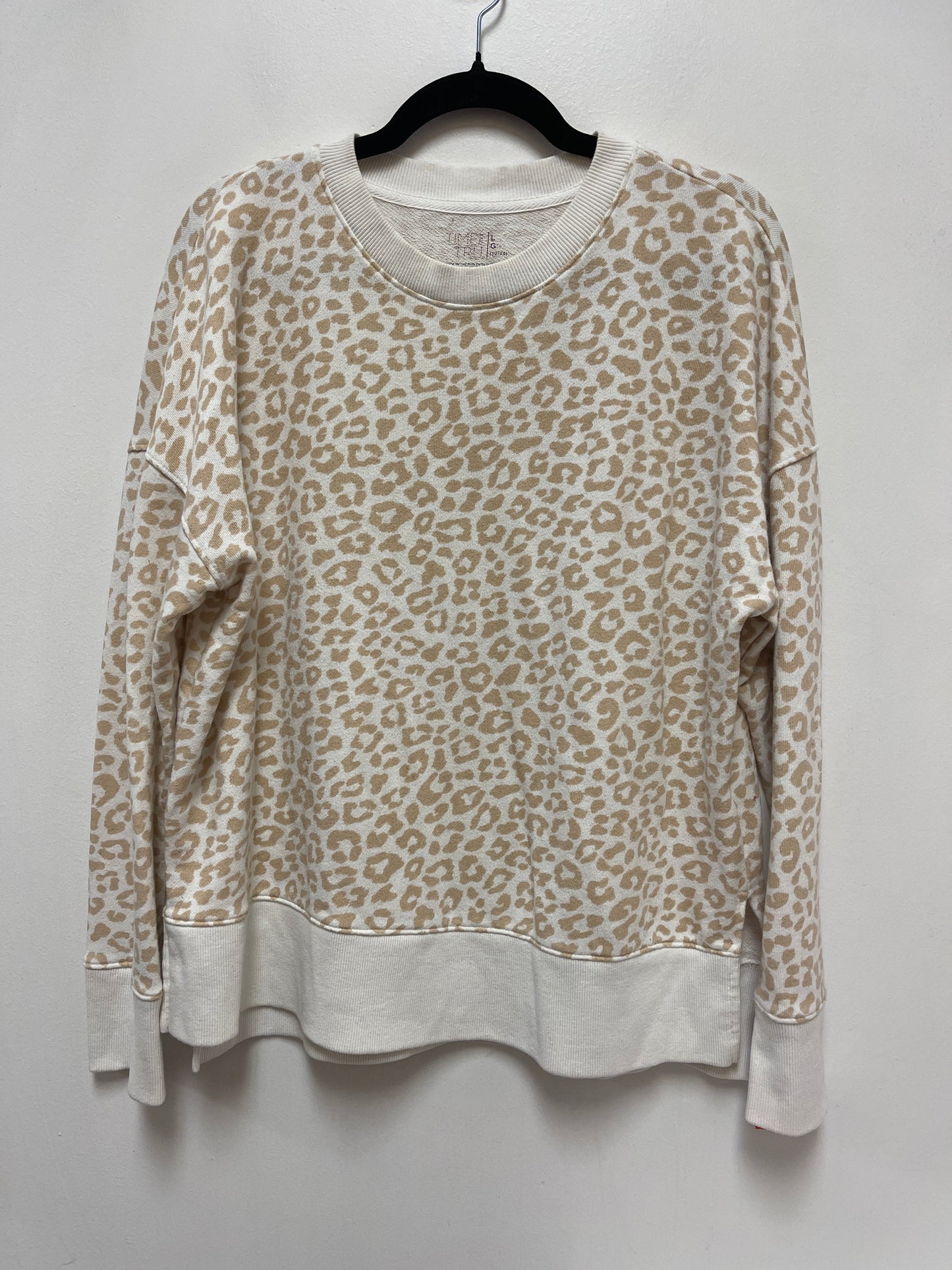 Sweater By Time And Tru In Animal Print, Size: L