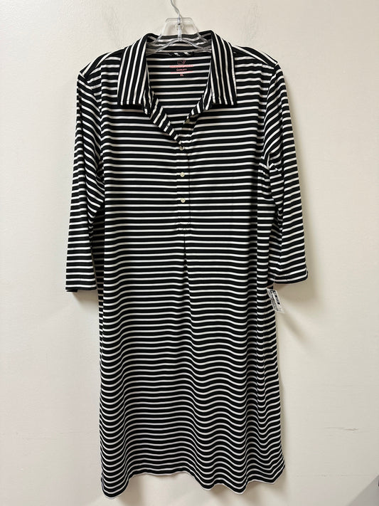 Dress Casual Midi By Vineyard Vines In Black, Size: Xl