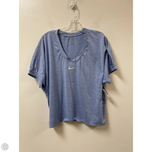 Athletic Top Short Sleeve By Nike Apparel In Blue, Size: Xl