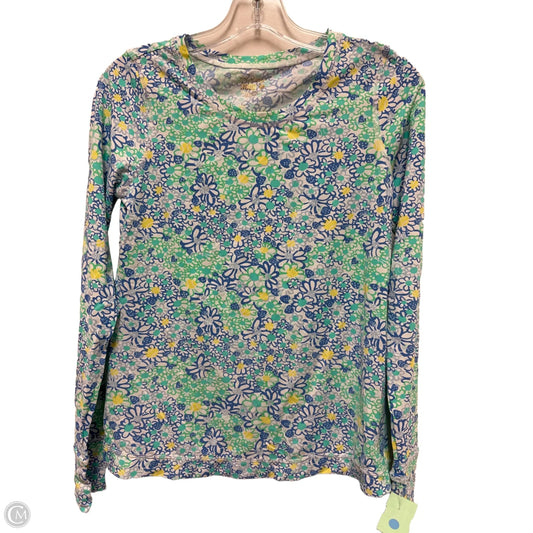 Top Long Sleeve Designer By Lilly Pulitzer In Blue & Green, Size: S