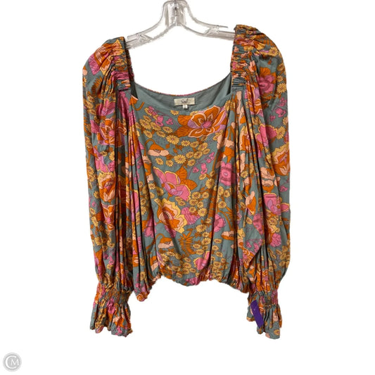 Top Long Sleeve By Easel In Floral Print, Size: S