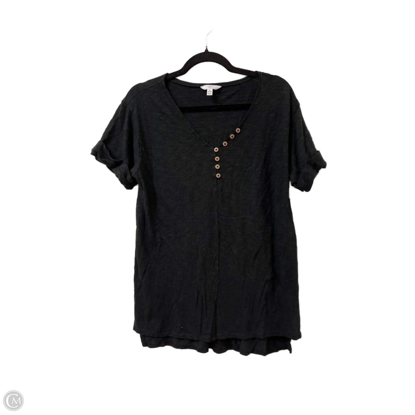 Top Short Sleeve By Time And Tru In Black, Size: M