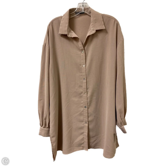 Dress Casual Short By Shein In Tan, Size: L