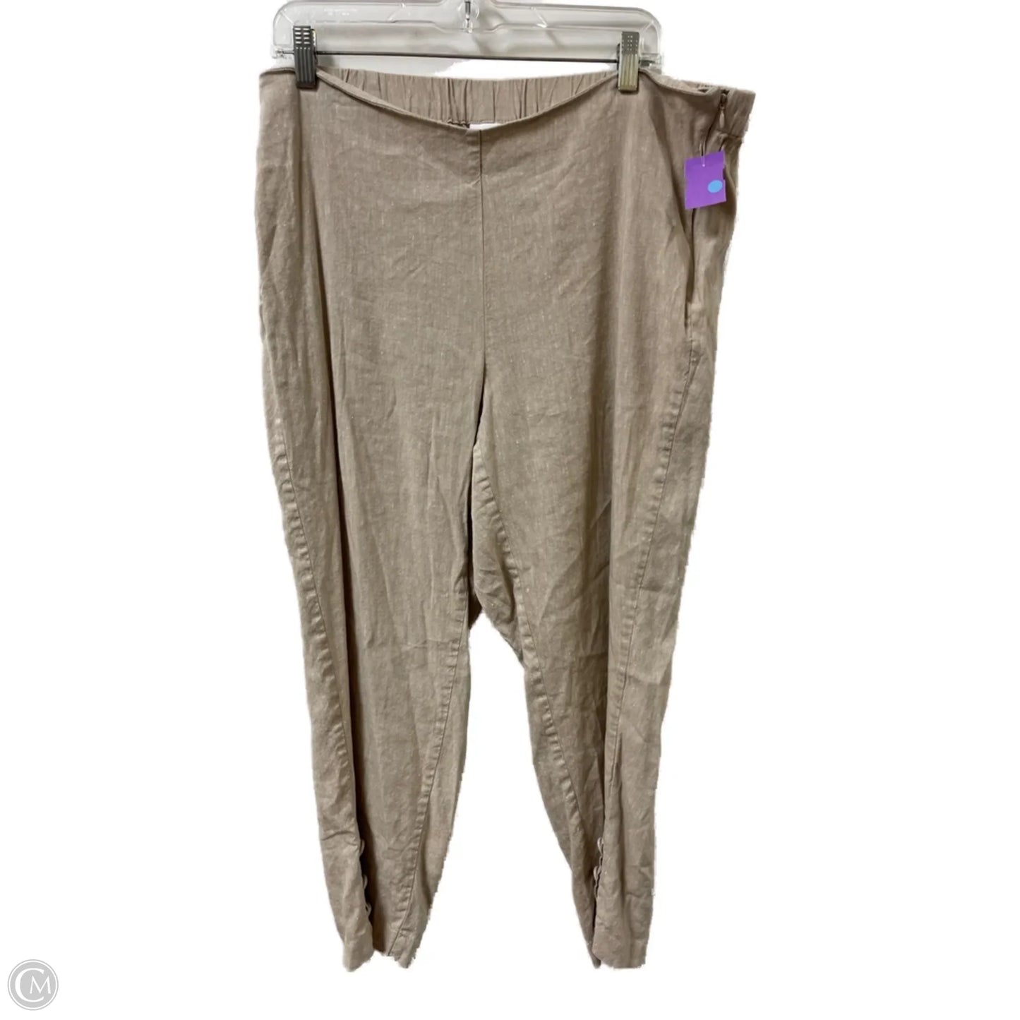Pants Linen By J. Jill In Tan, Size: 2x
