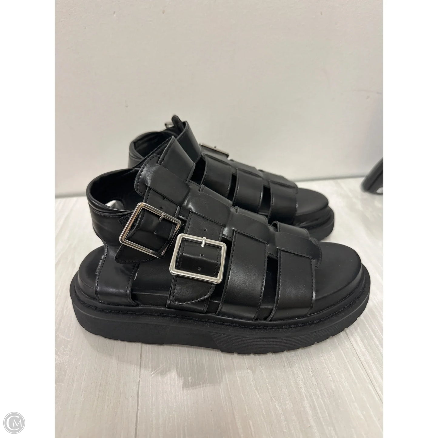 Sandals Heels Platform By No Boundaries In Black, Size: 7