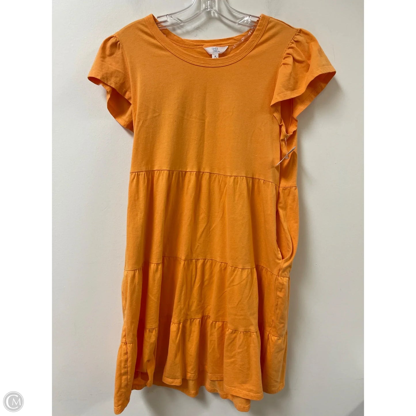 Dress Casual Short By Time And Tru In Orange, Size: S
