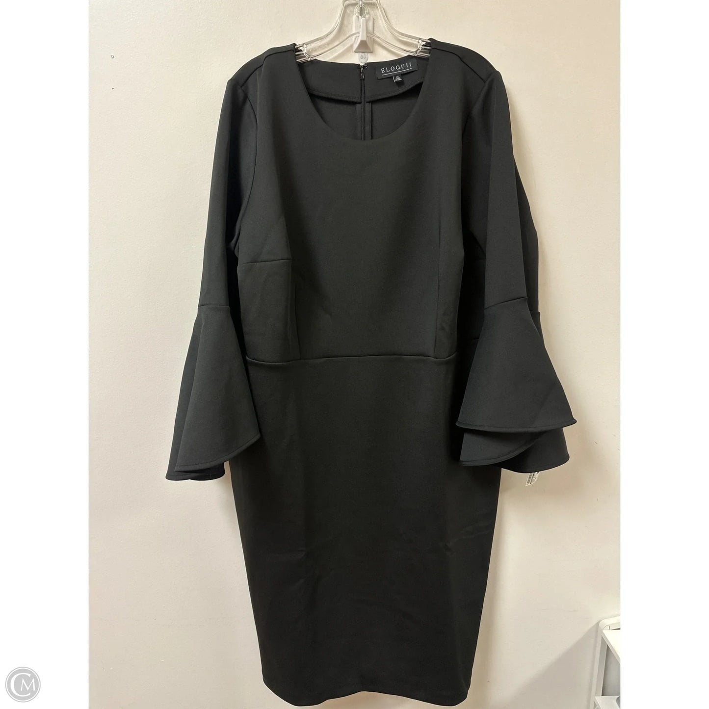 Dress Casual Midi By Eloquii In Black, Size: 3x