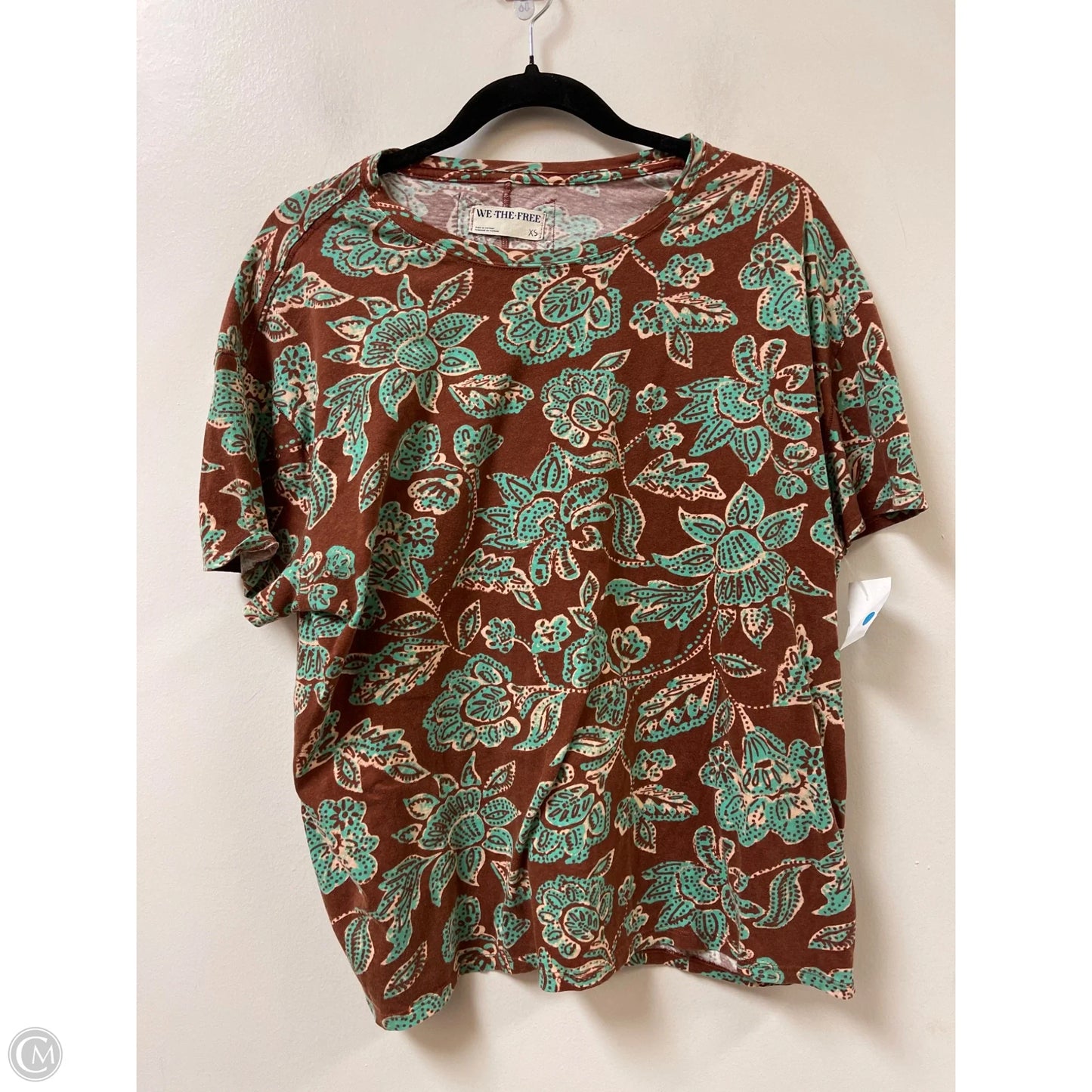 Top Short Sleeve By We The Free In Brown, Size: Xs