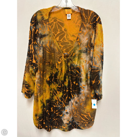 Top Long Sleeve By Ruby Rd In Yellow, Size: 3x