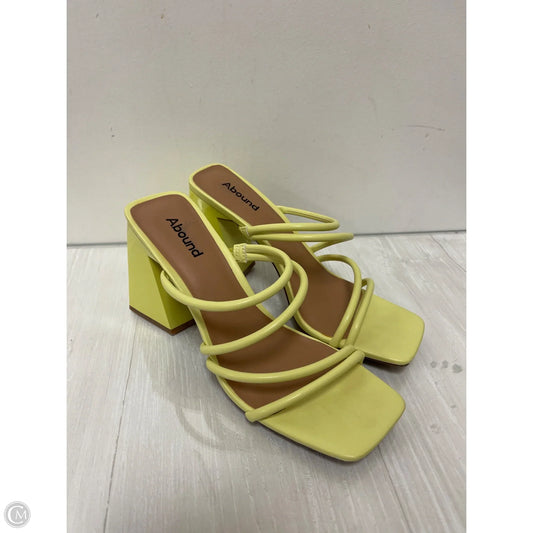 Sandals Heels Block By Abound In Yellow, Size: 9
