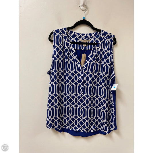 Top Sleeveless By Clothes Mentor In Blue, Size: 1x