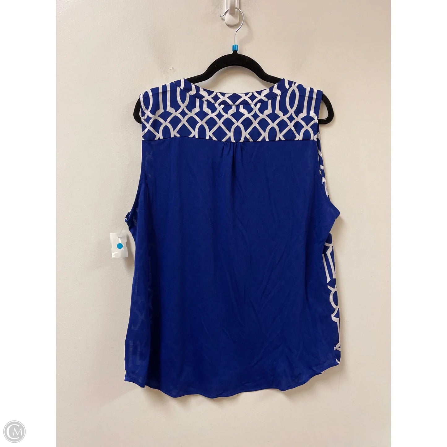 Top Sleeveless By Clothes Mentor In Blue, Size: 1x