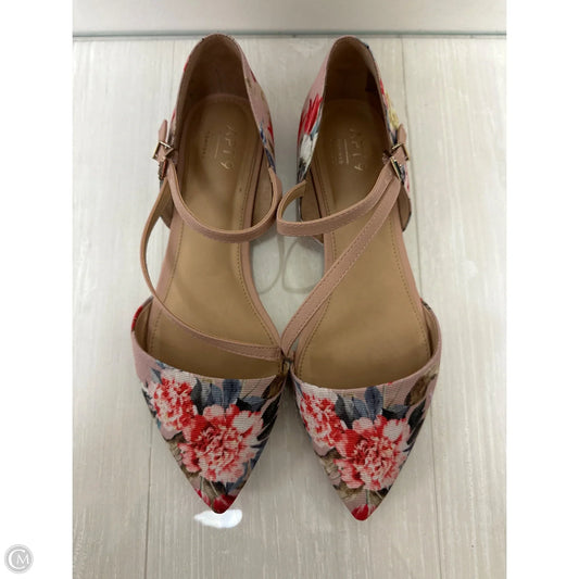 Shoes Flats By Apt 9 In Floral Print, Size: 7.5
