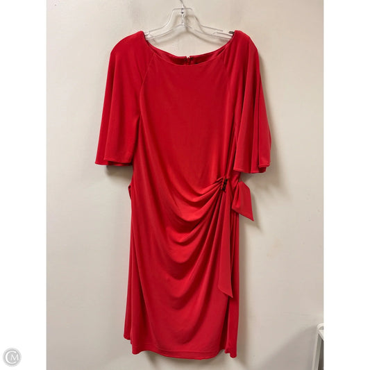 Dress Casual Midi By Tahari By Arthur Levine In Red, Size: Xl