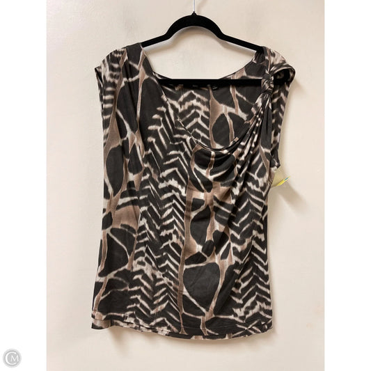 Top Sleeveless By Hugo Boss In Brown, Size: L