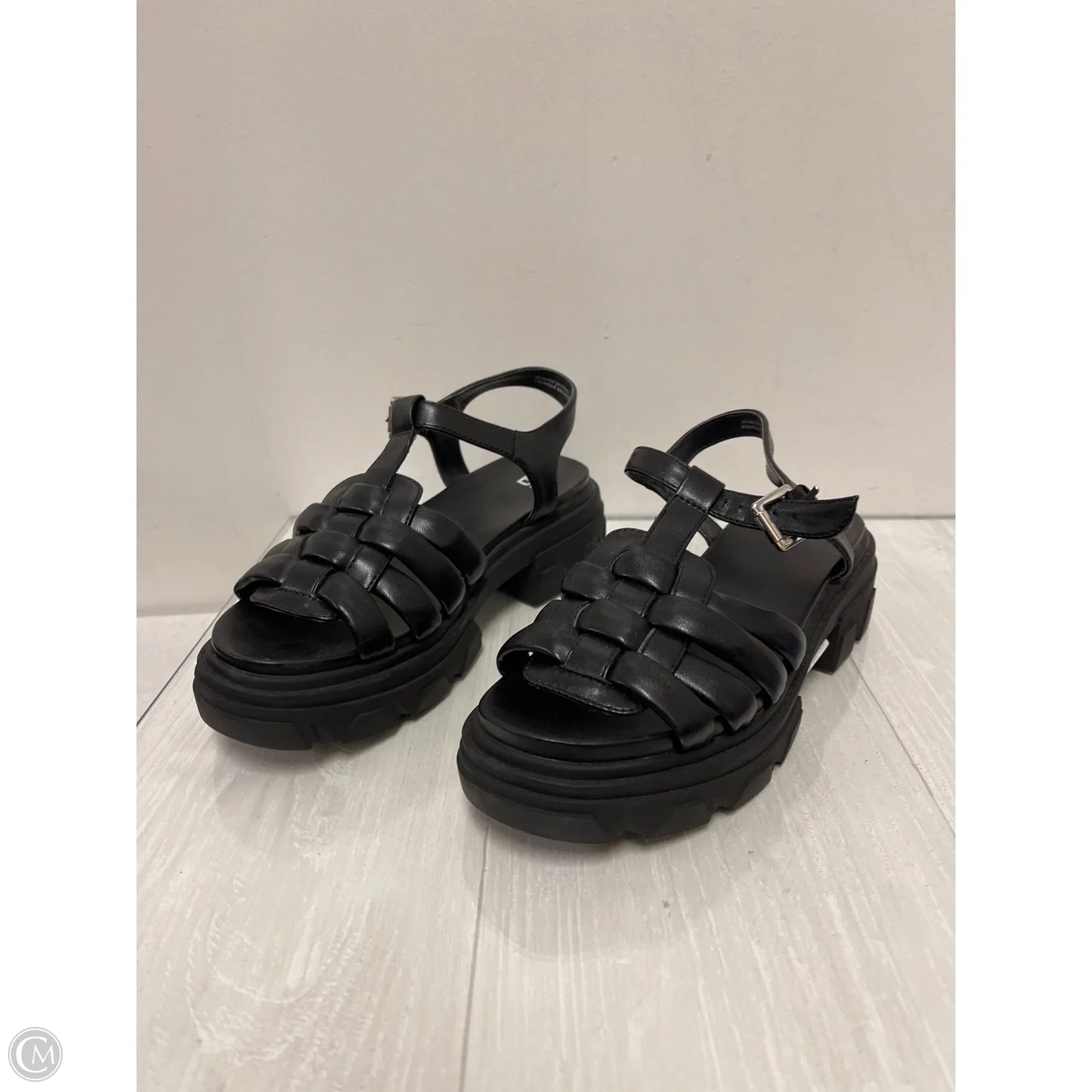 Sandals Heels Platform By Bp In Black, Size: 8