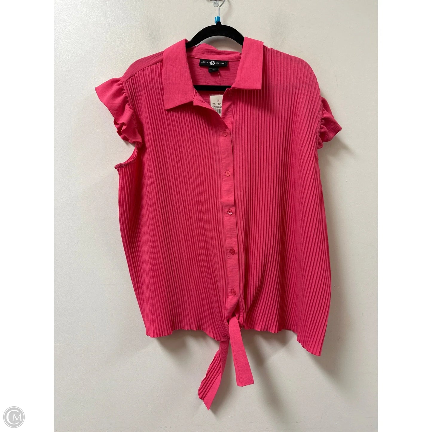 Blouse Short Sleeve By Ashley Stewart In Pink, Size: 2x