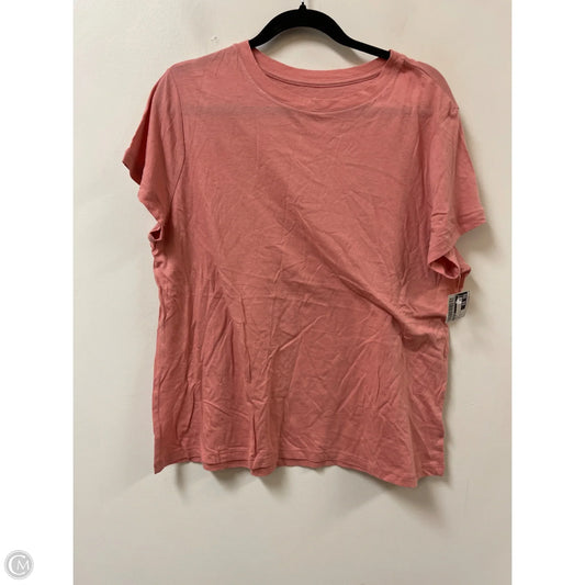 Top Short Sleeve By A New Day In Pink, Size: Xl