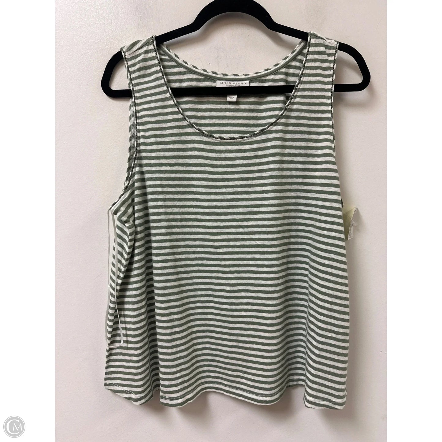Top Sleeveless By Charter Club In Green, Size: L